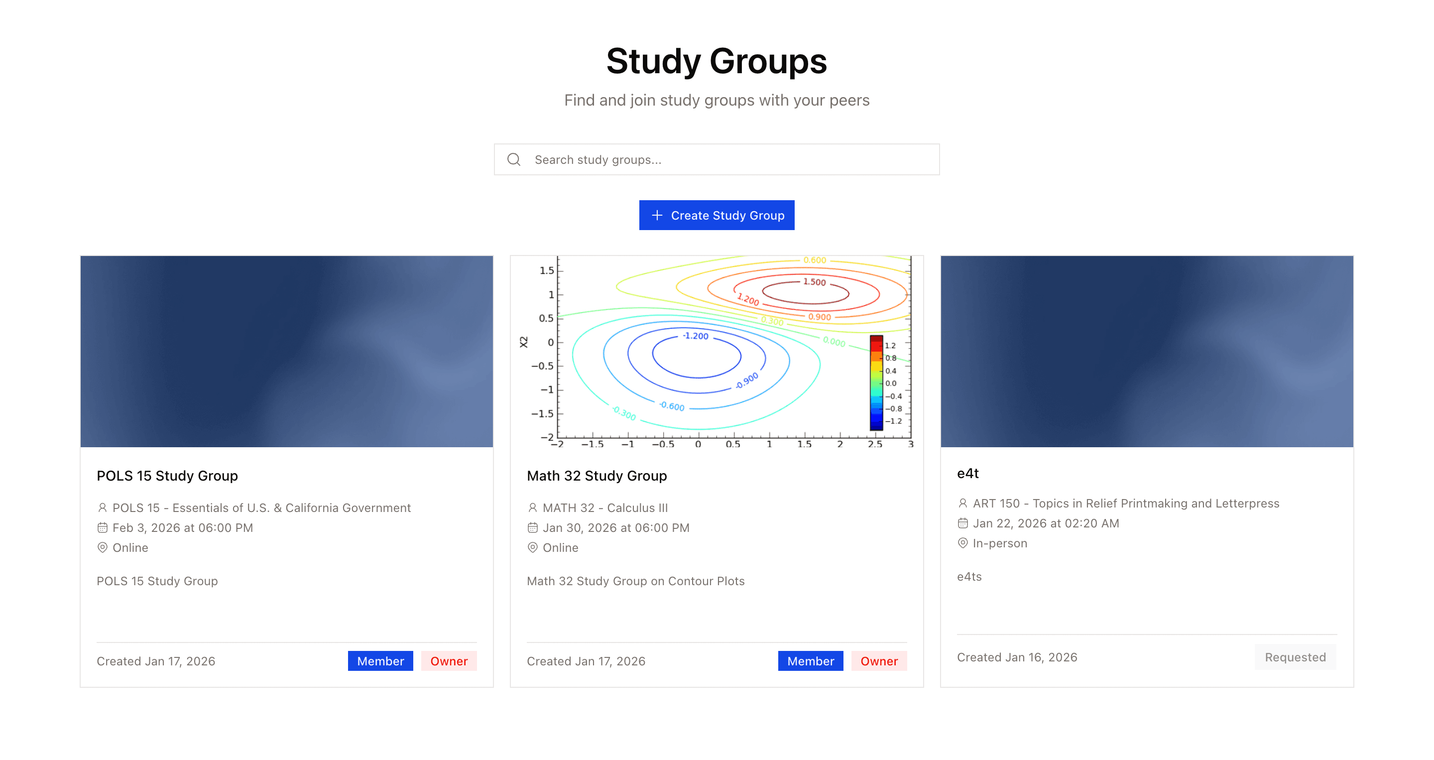Study Groups preview